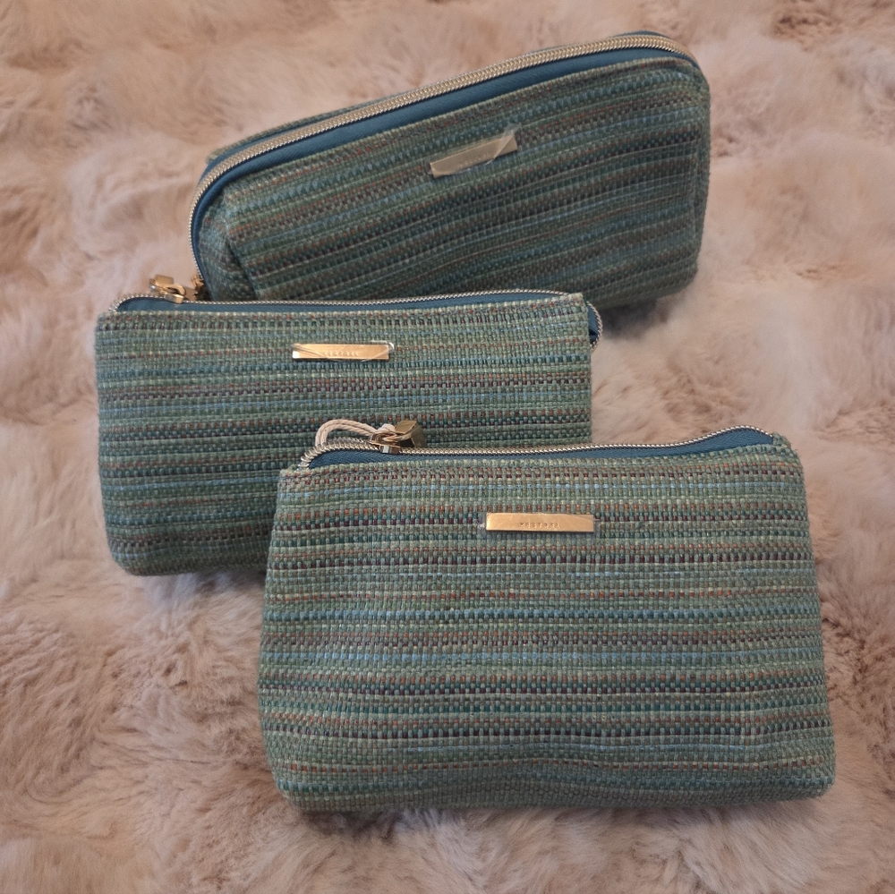 Gorgeous Tweed Cosmetic Bag Set Made By Kestrel